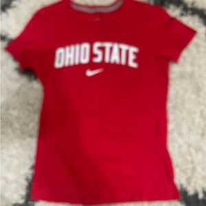 Nike Red Ohio State Women's Tee Slim Fit Med